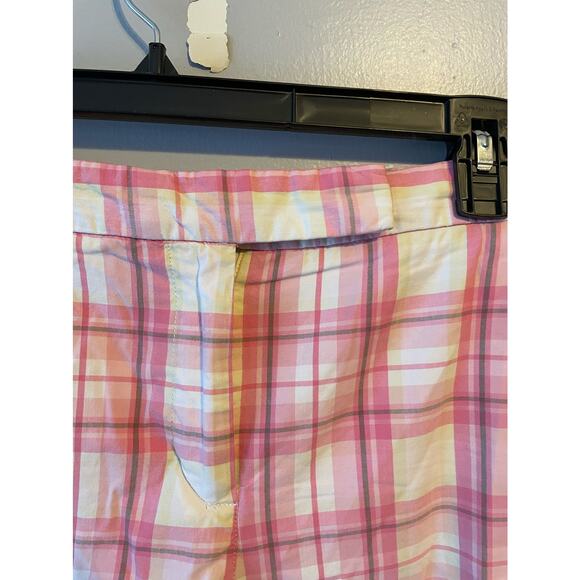 Talbots Womens Pink white and yellow plaid bermuda, Sz 14P - Picture 8 of 11